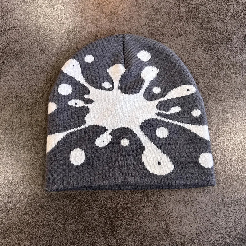 Star Pattern Knit Hat Jacquard