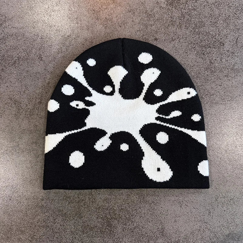 Star Pattern Knit Hat Jacquard