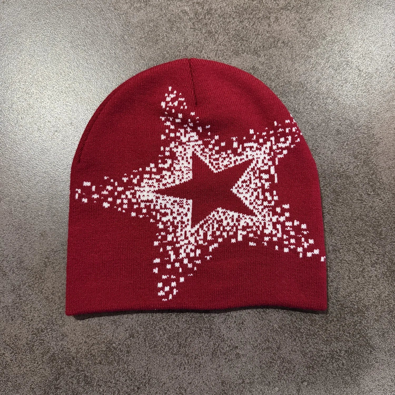 Star Pattern Knit Hat Jacquard