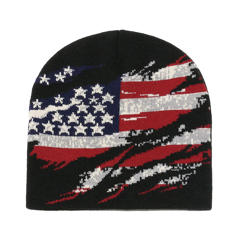 Star Pattern Knit Hat Jacquard