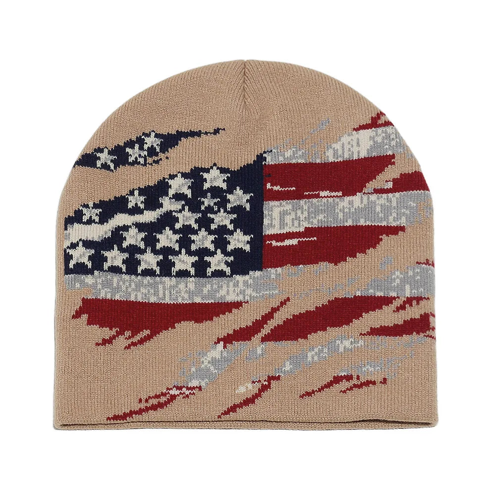 Star Pattern Knit Hat Jacquard