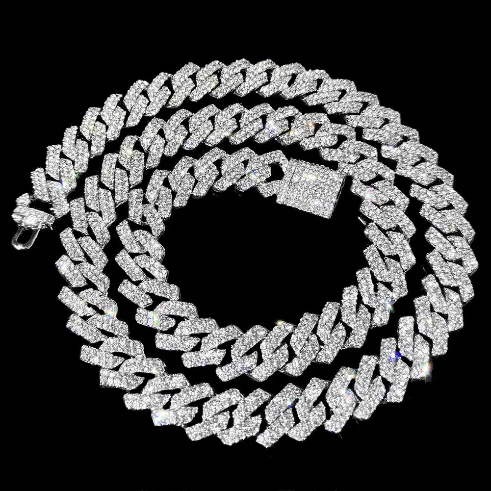 Zircon Cuban Simulated Diamond  Necklace Gift for Her/Him