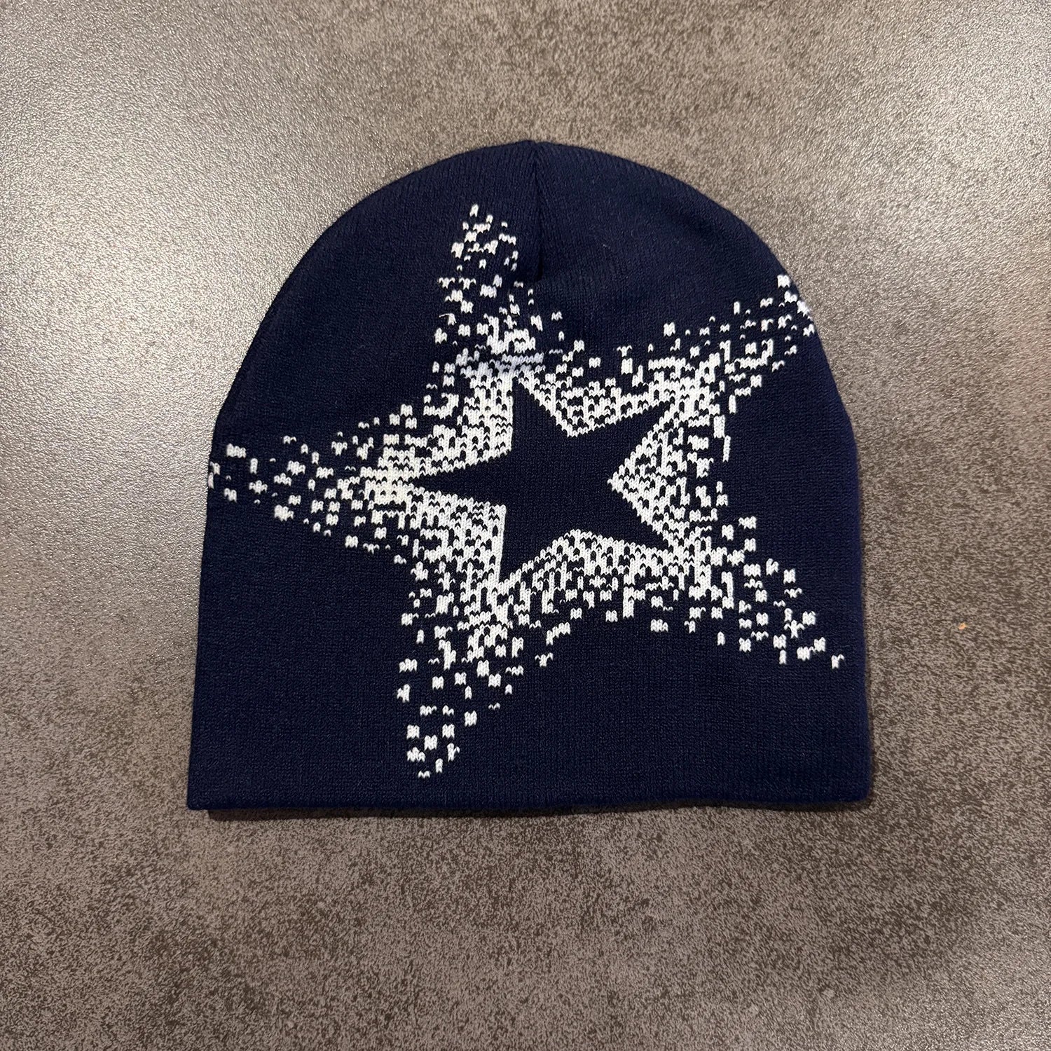 Star Pattern Knit Hat Jacquard