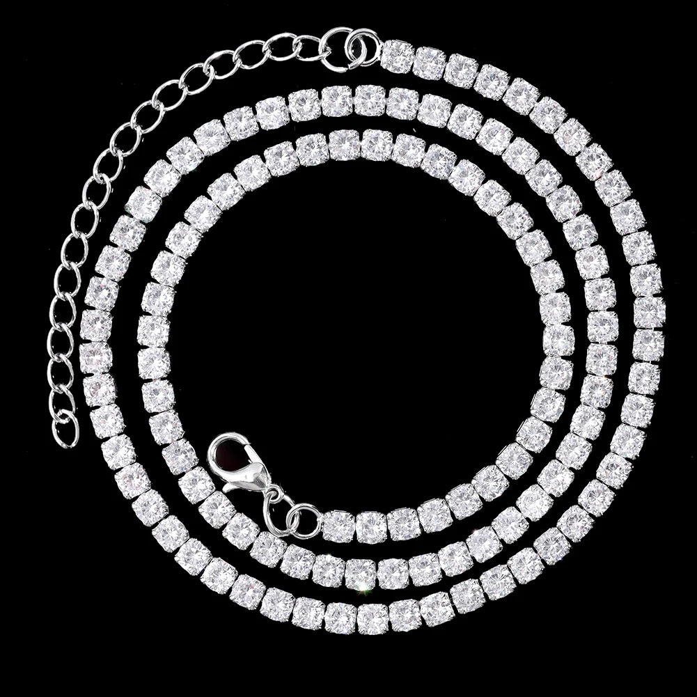 Zircon Cuban Simulated Diamond  Necklace Gift for Her/Him