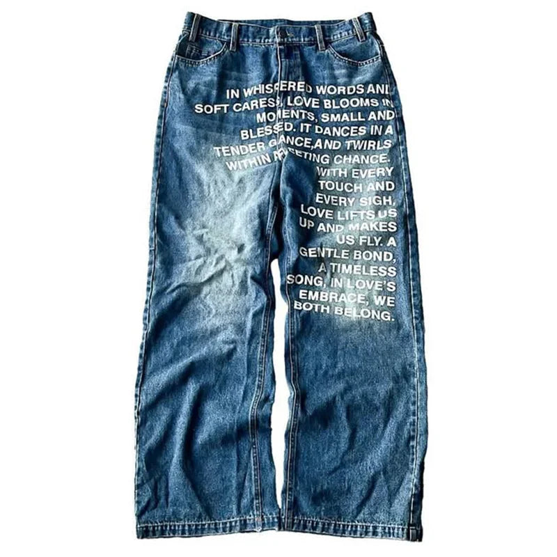 leg jeans streetwear hip hop American fashion Casual jeans