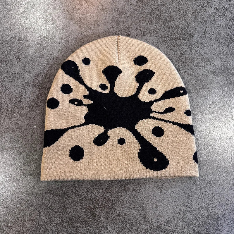 Star Pattern Knit Hat Jacquard