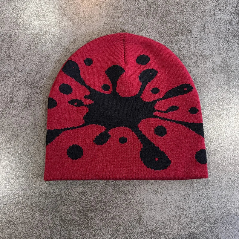 Star Pattern Knit Hat Jacquard