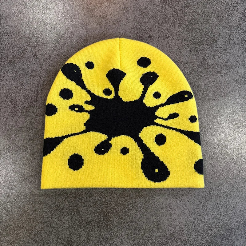 Star Pattern Knit Hat Jacquard