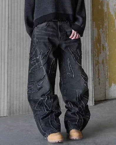 LLR Shadow Embroidery Jeans