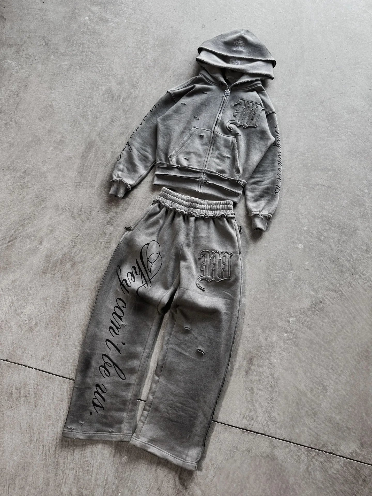 Y2K Fashion High Street trend Hip-hop letter pattern zipper men hoodies American rock retro Harajuku punk sweatshirts