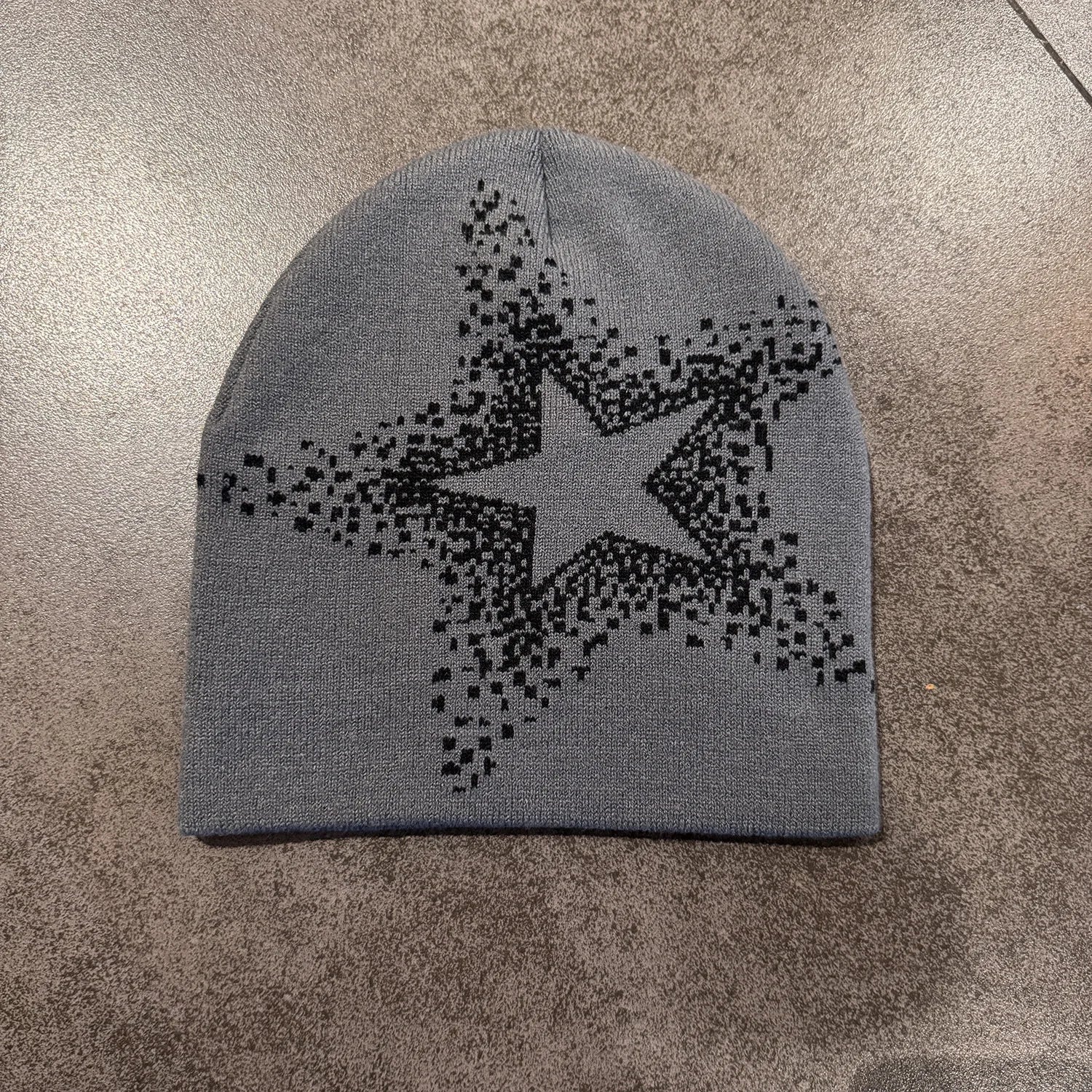 Star Pattern Knit Hat Jacquard