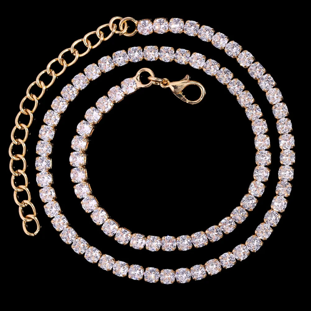 Zircon Cuban Simulated Diamond  Necklace Gift for Her/Him