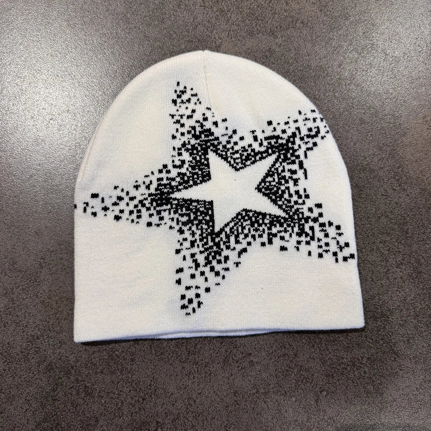 Star Pattern Knit Hat Jacquard