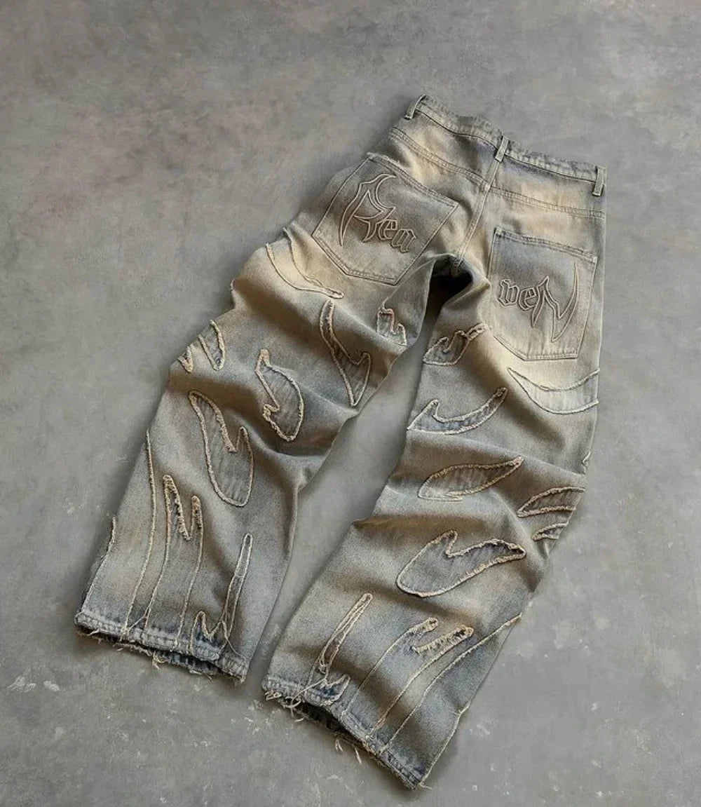 LLR Shadow Embroidery Jeans