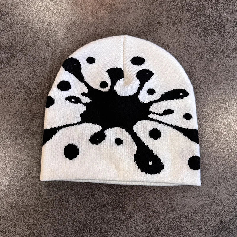 Star Pattern Knit Hat Jacquard